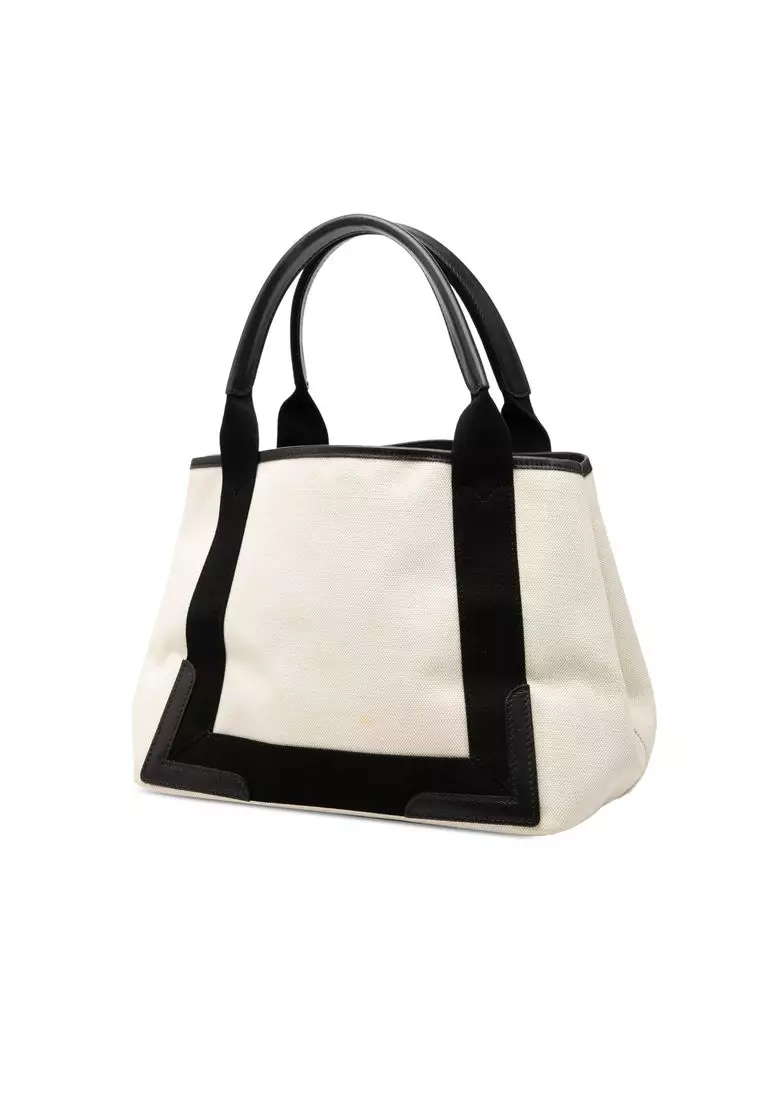 Pre-Loved Balenciaga Canvas Navy Cabas Tote S