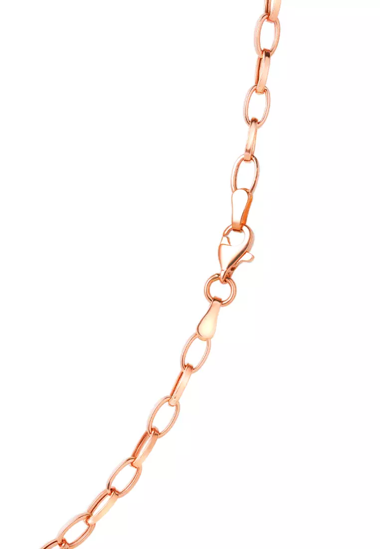 TOMEI Love Chain Bracelet, Rose Gold 585