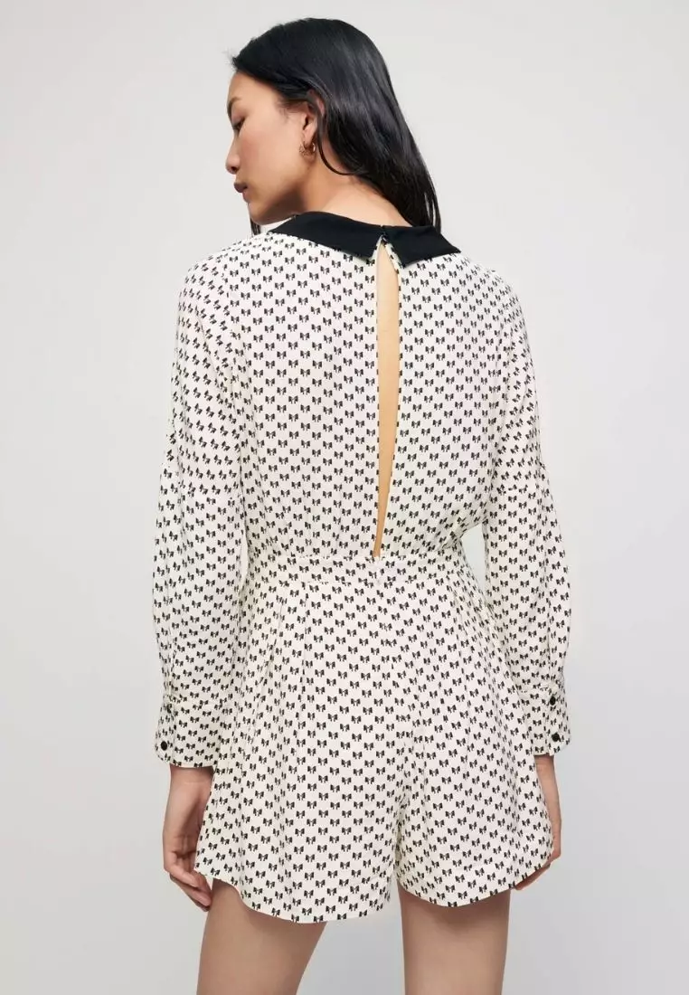 Buy Maje Bow Print Playsuit Online Zalora Malaysia