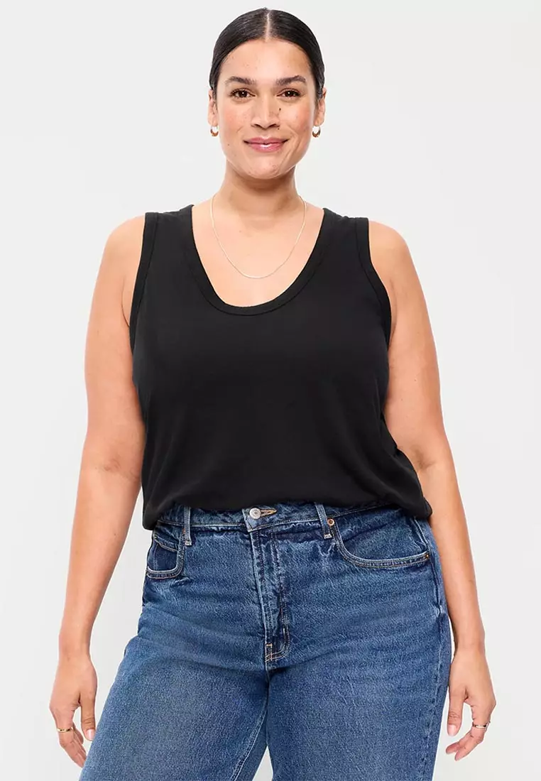 Relaxed Scoop-Neck Tank Top