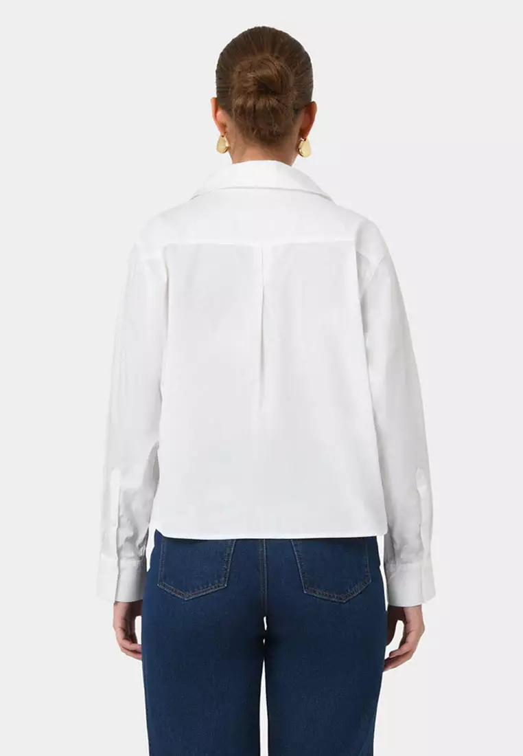 Baire Pleated Crop Shirt