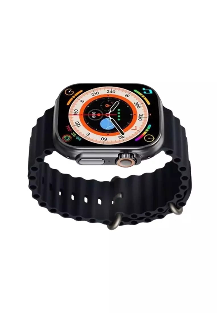 Smartwatch Pria Waterproof Many Function Strap Tali Material Silicone DV38 ORIGINAL - Hitam
