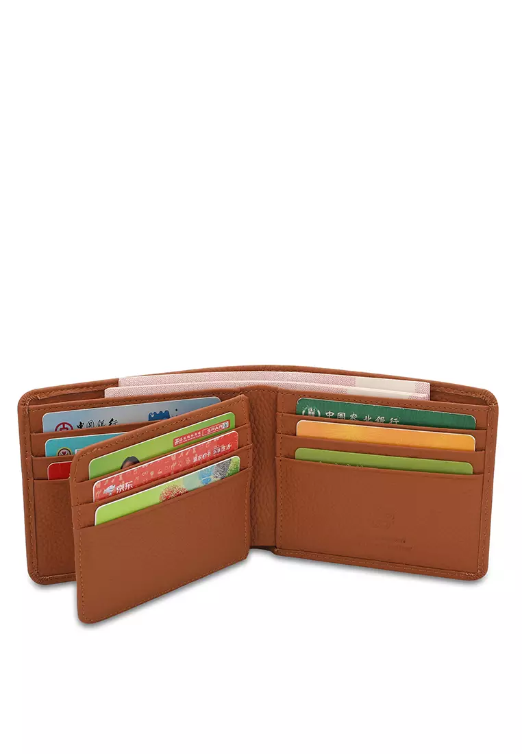 Men's Genuine Leather RFID Blocking Bi Fold Wallet
