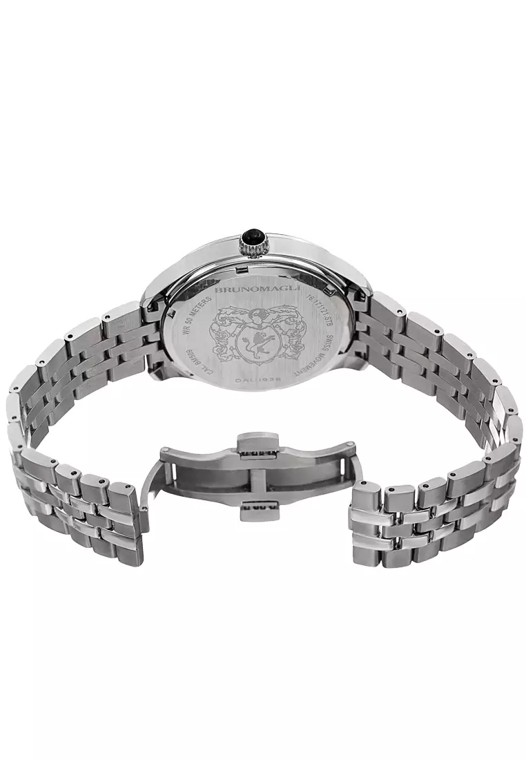 Bruno Magli Luca 16.171121-STB Jam Tangan Pria Bracelet Silver Blue