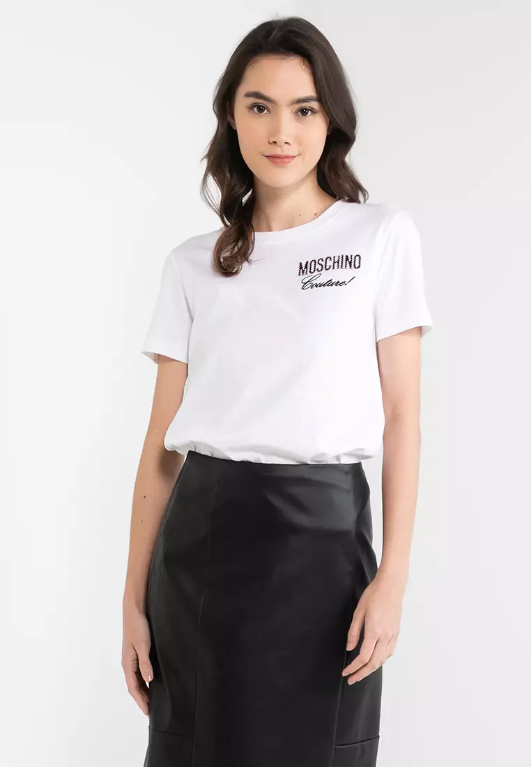 Buy Moschino Embroidery T-Shirt (zt) Online | ZALORA Malaysia