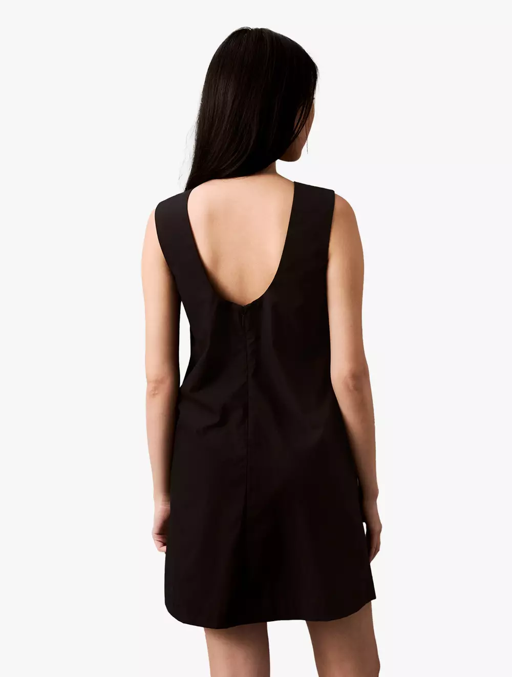 Calvin Klein - Sleeveless Cotton Poplin Mini Dress