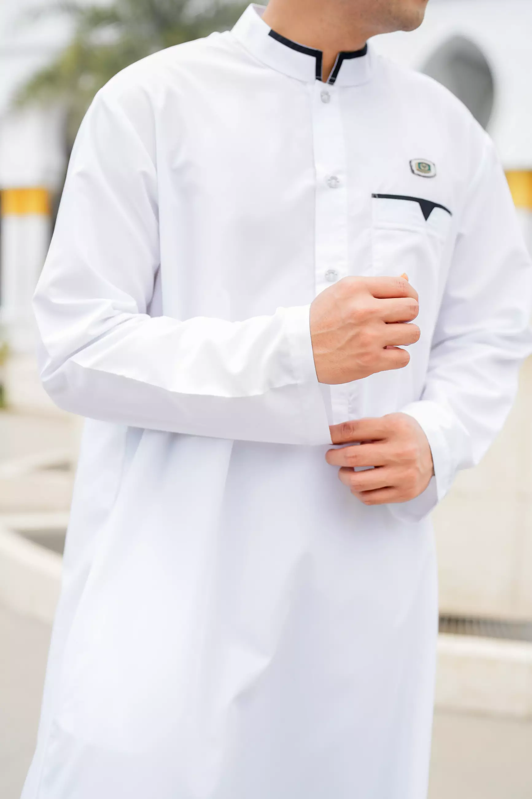 Koko Jubah Gamis Pria  Zayn White Regular Fit