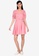 ZALORA BASICS pink Ruched Waist Fit & Flare Dress D2751AA8FE6F87GS_4