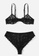 LYCKA black LEB5017-Lady Two Piece Sexy Bra and Panty Lingerie Pajamas Sets (Black) C650AUS8B4C85EGS_4