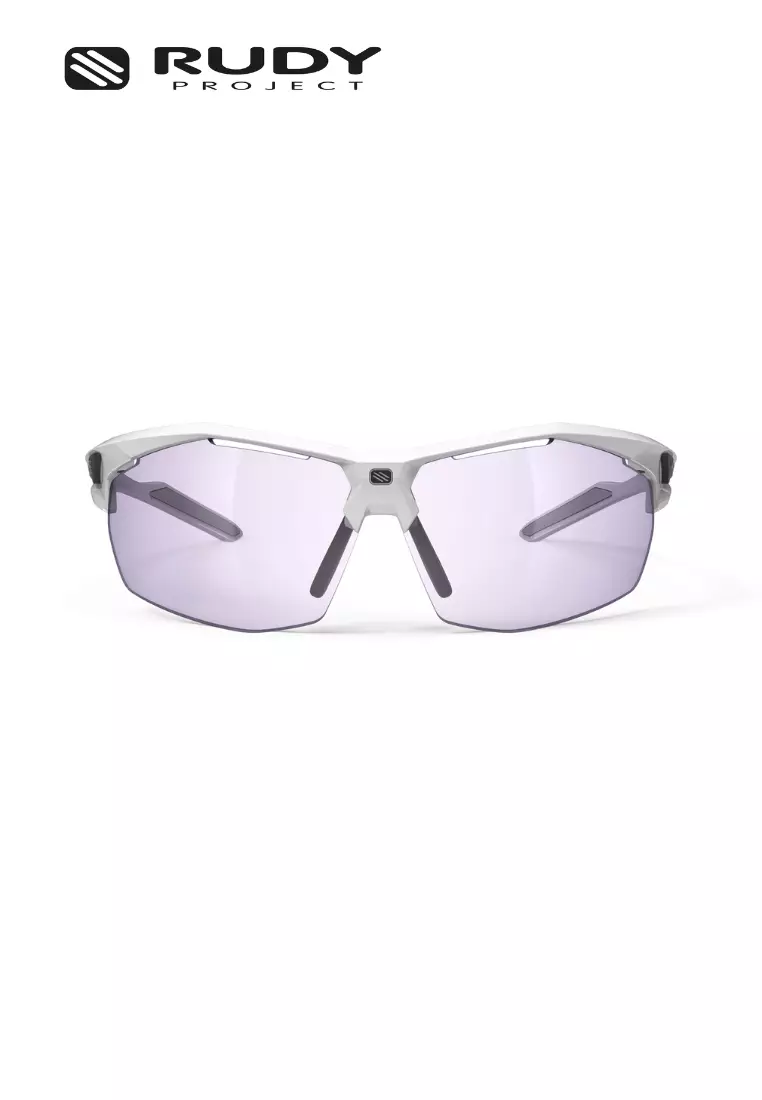 Sydus Sports Performance Sunglasses – White Gloss ImpactX Purple | UV