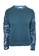 SEE BY CHLOE blue see by chloé Sea Blue Knitted Sweater with Embroidered Sleeves A8B39AA2C3E800GS_1