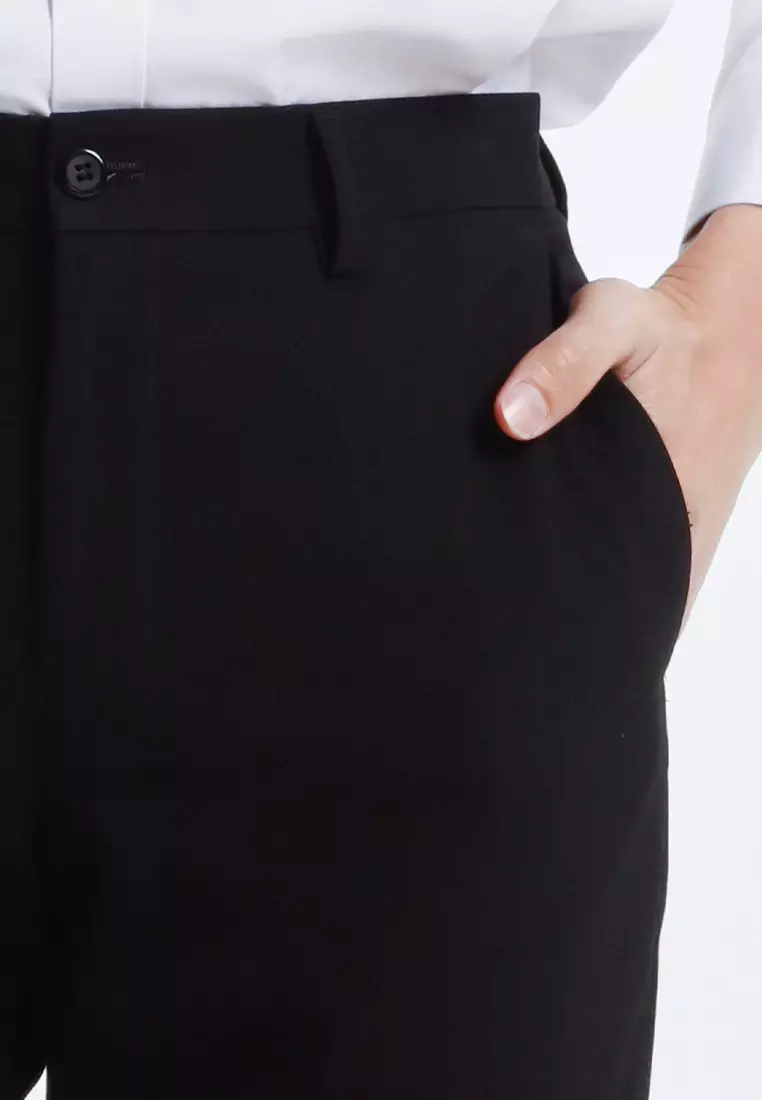 Byford Mens Modern Fit Flat-Front Slacks - 3125002A-99Black
