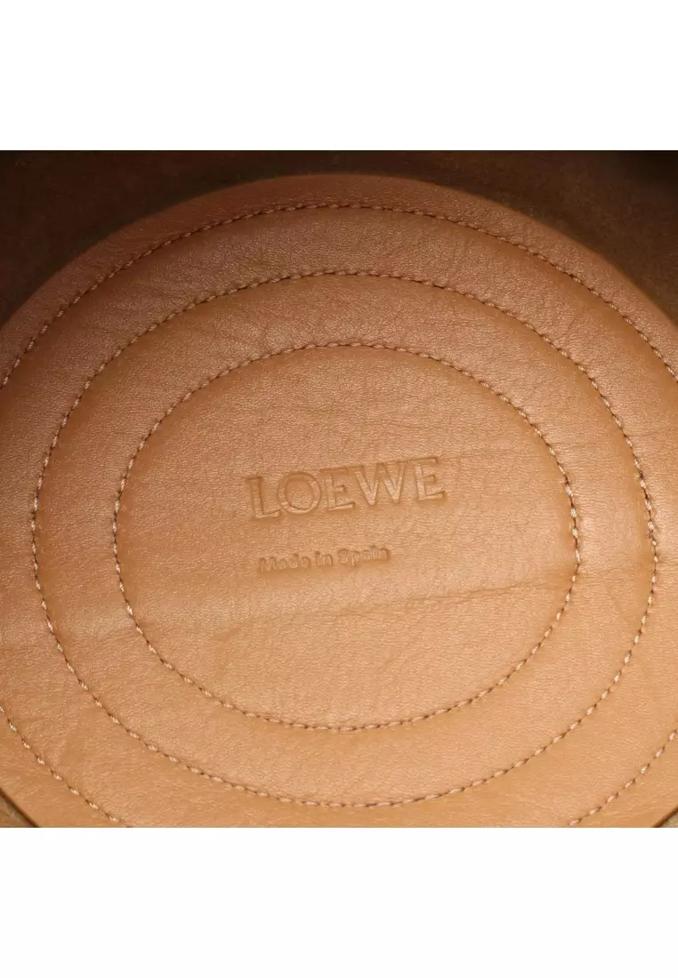 Pre-Loved LOEWE PASEO Paseo Small Handbag leather Brown 2WAY