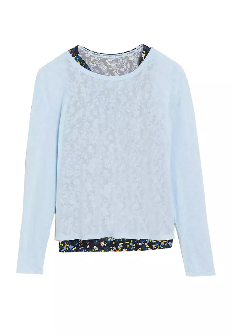 Lightweight Double Layer Long Sleeve Top