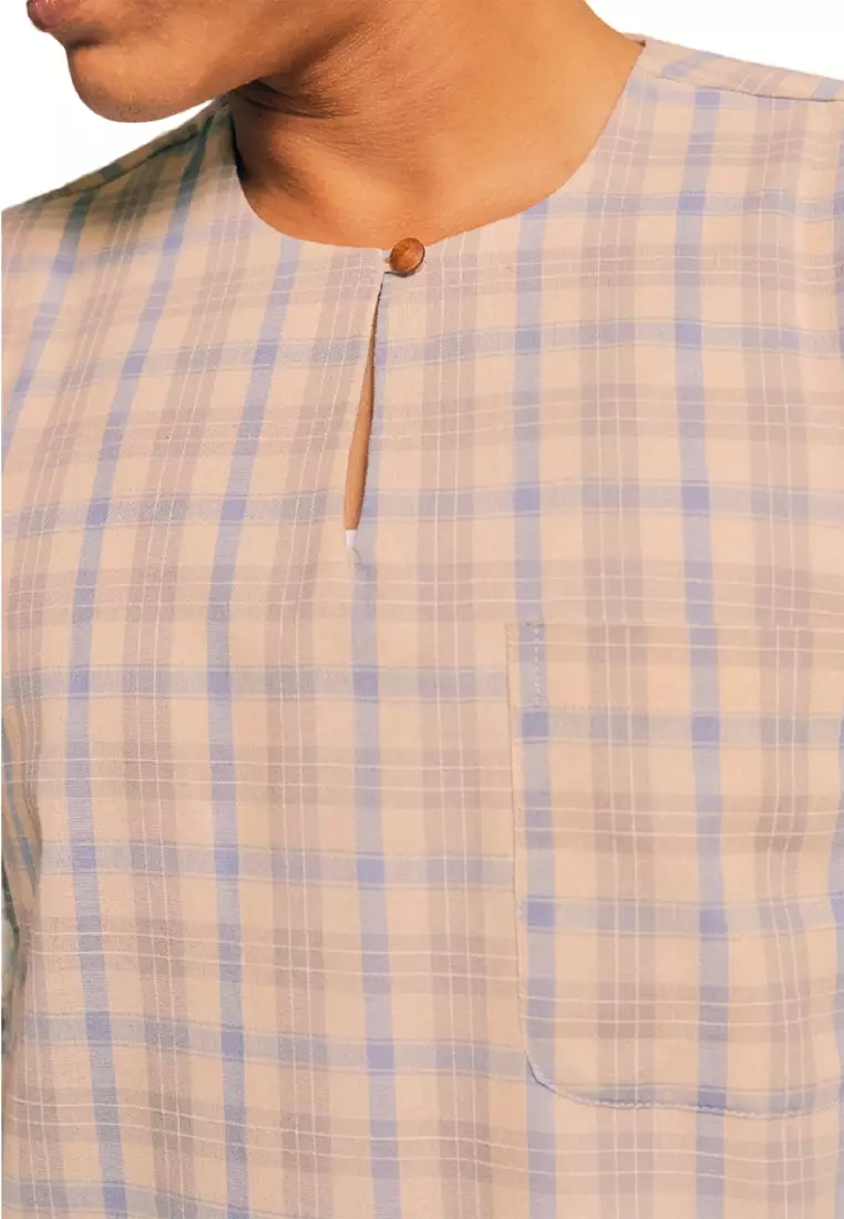 UMMA Arjuna Kurta Bakawali Raya 2024 in Beige