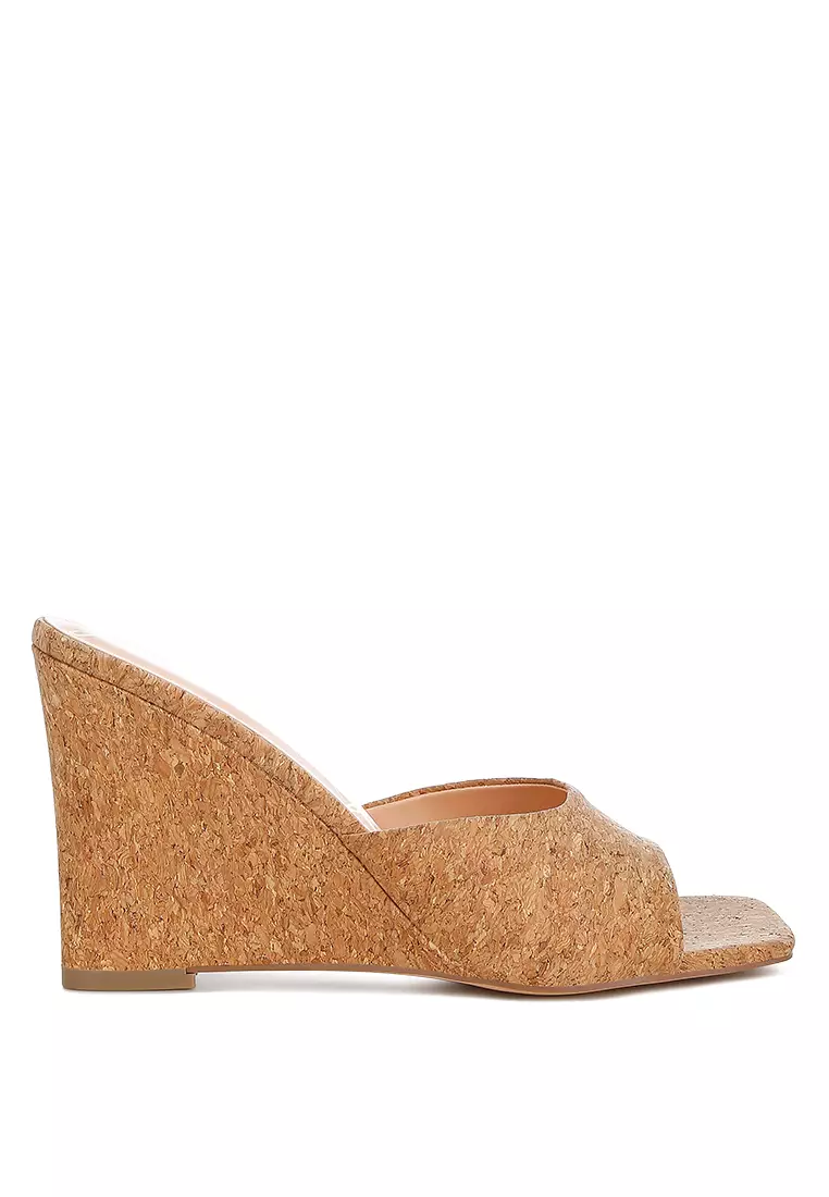 Discount on London Rag  shoes - SKU: Cork Wedge Sandals In Natural