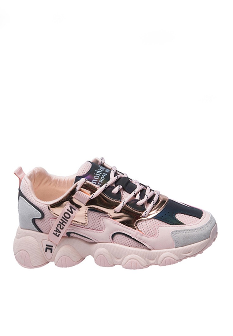 VANSA Simple Synthetic Leather Reflective Sneakers VSW-T7005