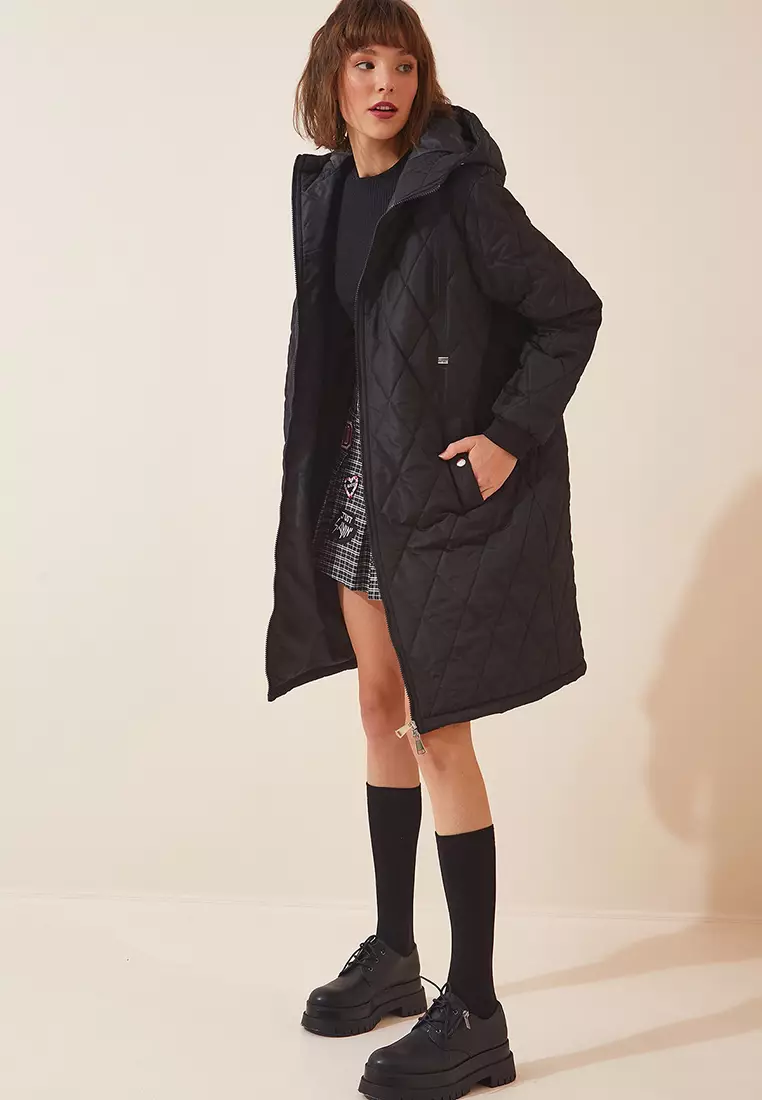 Buy Happiness Istanbul Hooded Quilted Coat Online ZALORA Malaysia