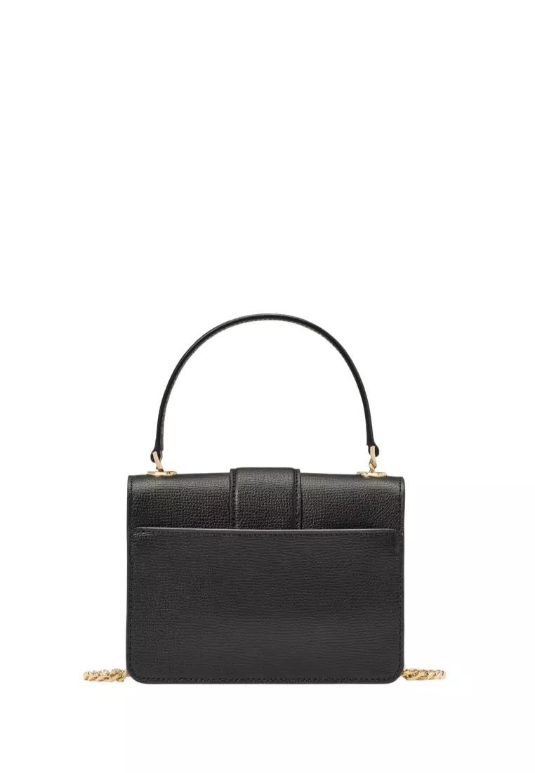 Phoebe Turnlock Mini Flap Crossbody Black