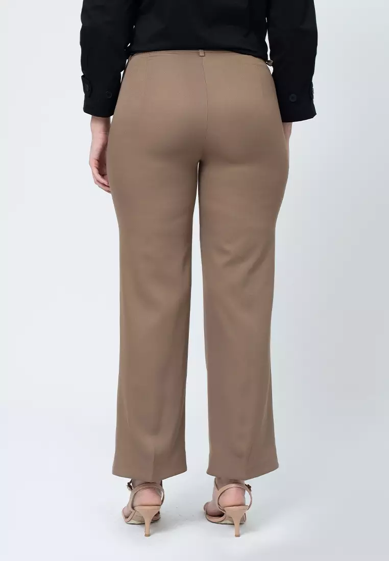 Paisley Embroidered Pocket Flap Detail Pants