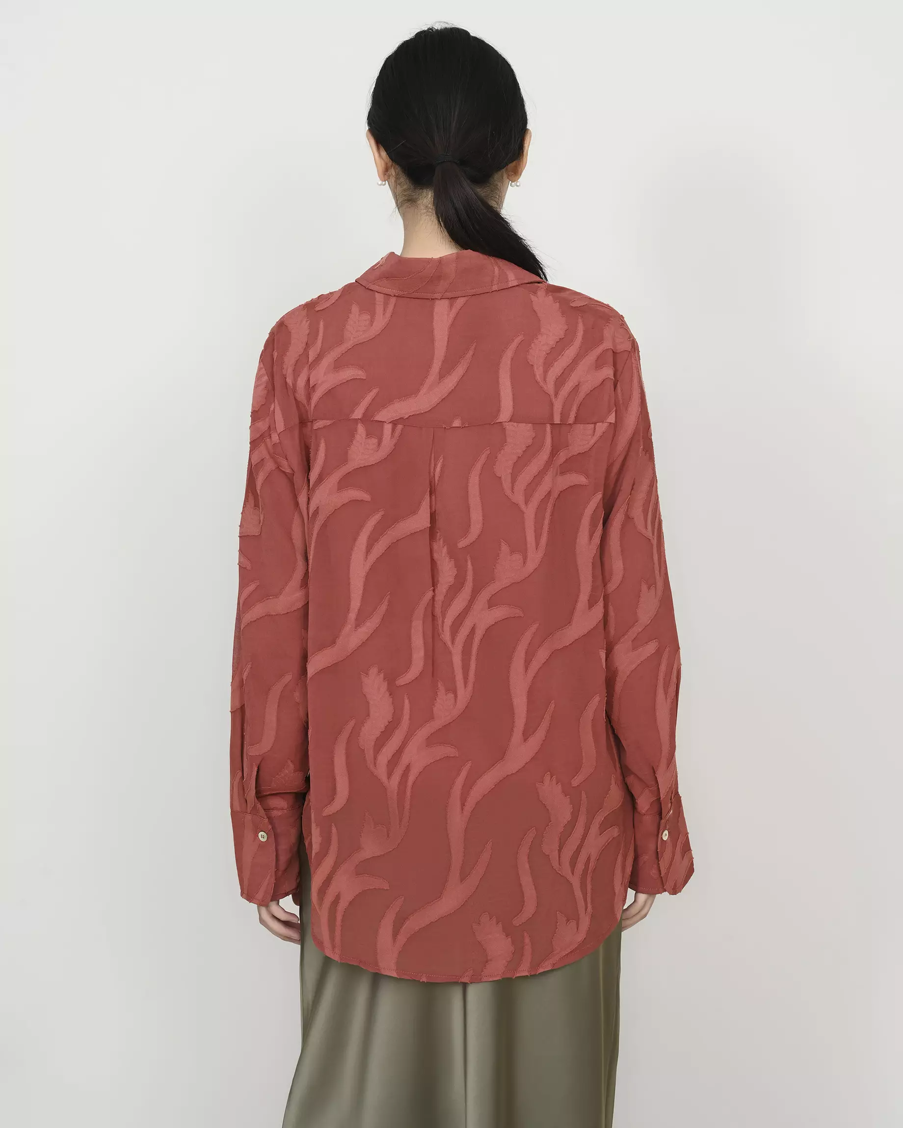 Geulis.id OLIVIA SHIRT - Maroon