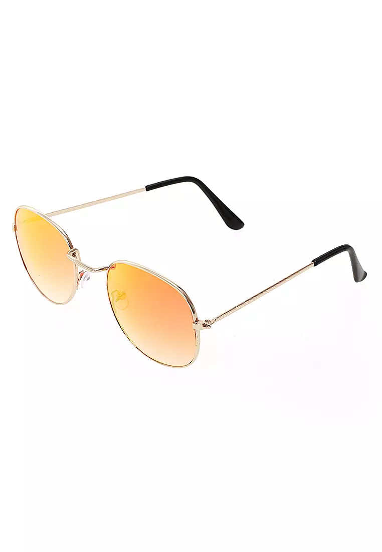 Mackenzie Kacamata Aviator Polarized Lens Sunglasses UV Protection Frame Material Metal ORIGINAL - Gold Red