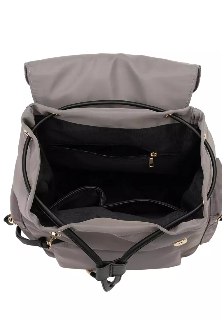 Women's Top Flap Backpack (Tas Ransel Wanita / Tas Punggung Wanita) - Abu-Abu