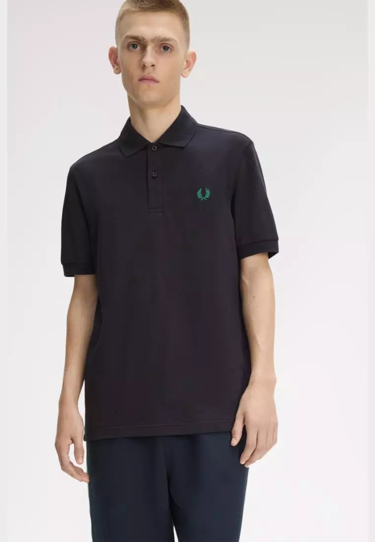 Fred Perry M6000 The Twin Tipped Fred Perry Shirt (Navy / Sport Green)