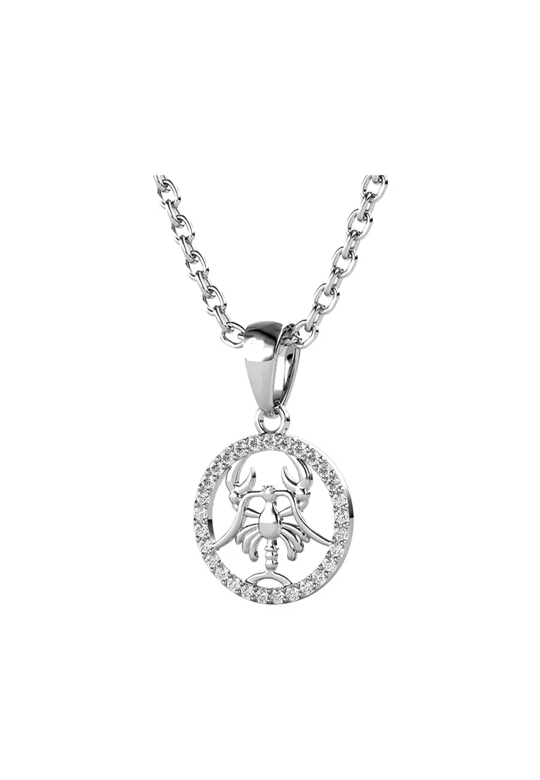 Circlet Cancer Pendant - Kalung Crystal Swarovski by Her Jewellery