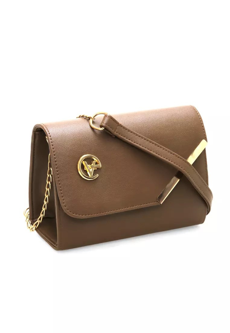 Michela Tas Selempang Wanita Rantai Premium Good Quality - Mocca