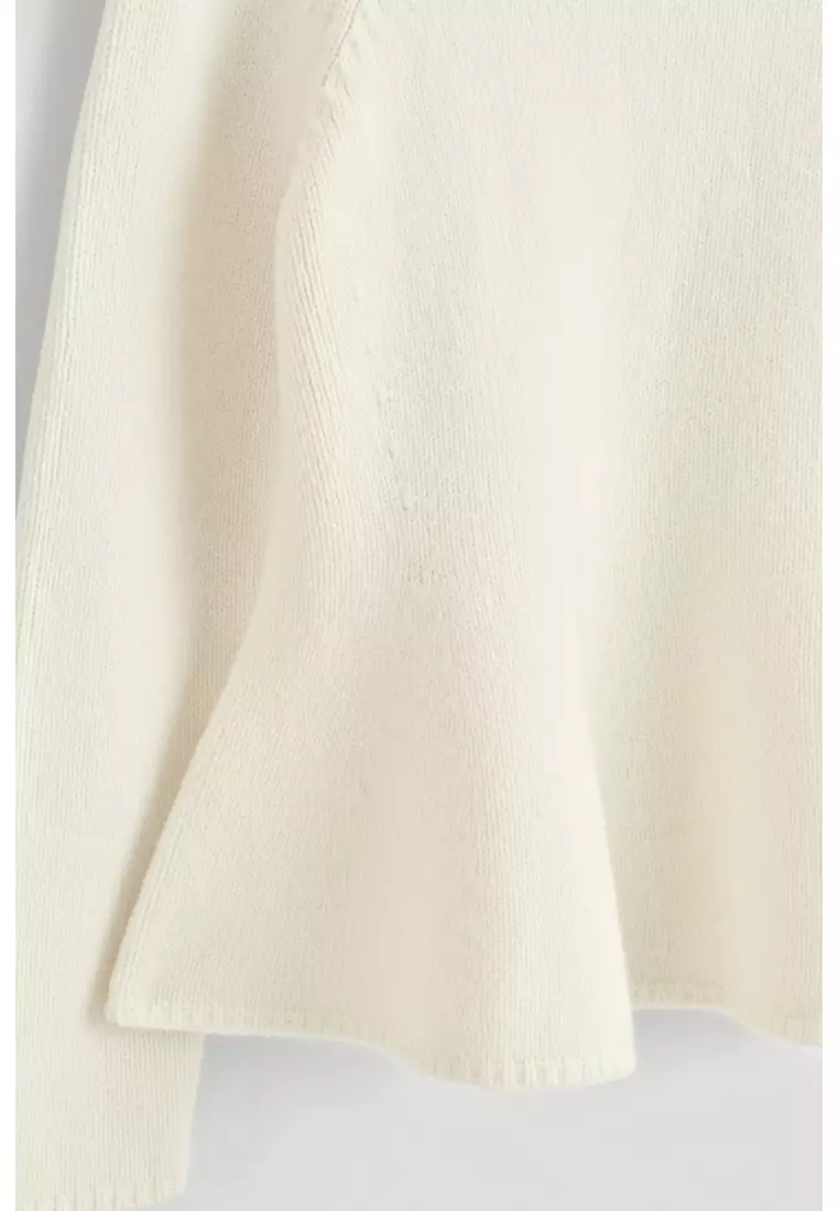 PEPLUM MERINO WOOL JUMPER
