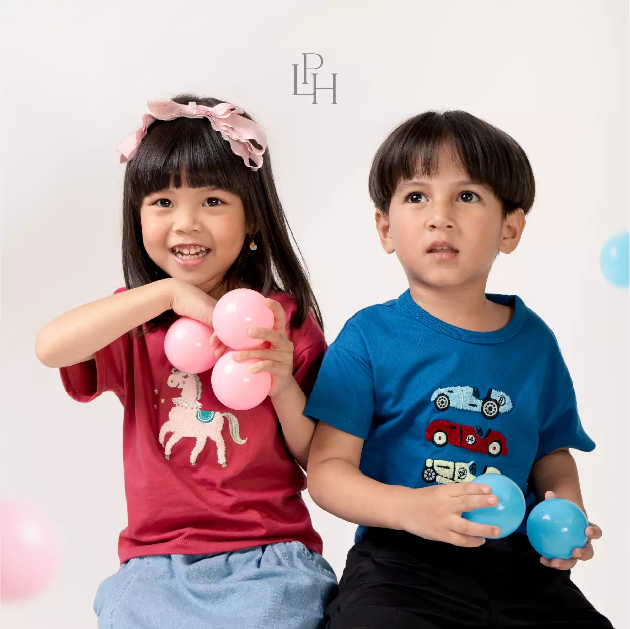 Little Palmerhaus - Kendall Oversized Tee 2.0 (Kaos Anak Oversized) Pink Pony
