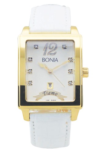 Bonia - Jam Tangan Pria - B10013-1259V - White Gold