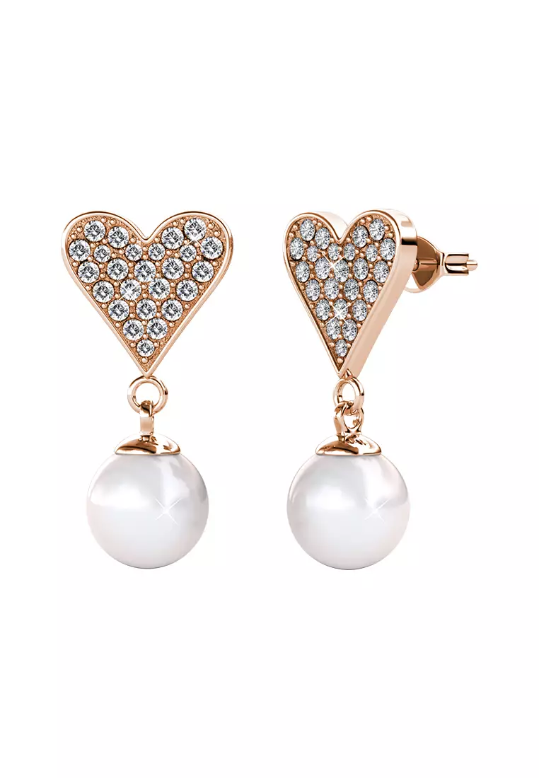 Gold plated shop heart earrings