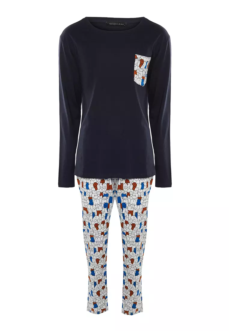 Regular Fit Printed Pajamas Set