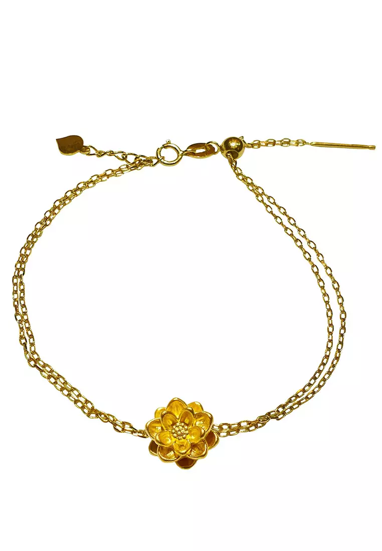 Gold deals lotus bracelet