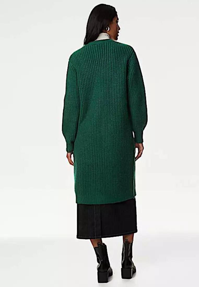 Ribbed Edge to Edge Longline Cardigan