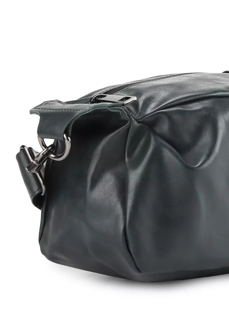 Distressed Leather Hitch Crossbody Bag