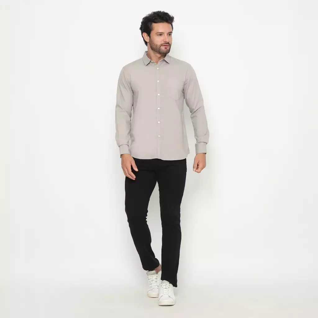 AMK Kemeja Pria Lengan Panjang SHS ANDREW l/S Grey