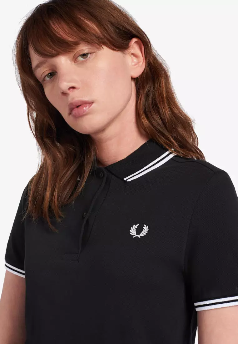 Fred Perry G3600 Twin Tipped Fred Perry Shirt (Black / White / White)
