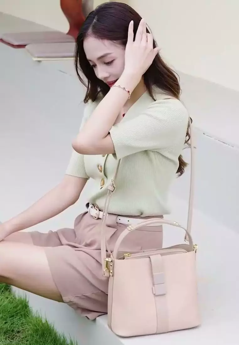 Women's Top Handle Bag / Sling Bag / Crossbody Bag / Shoulder Bag - Khaki