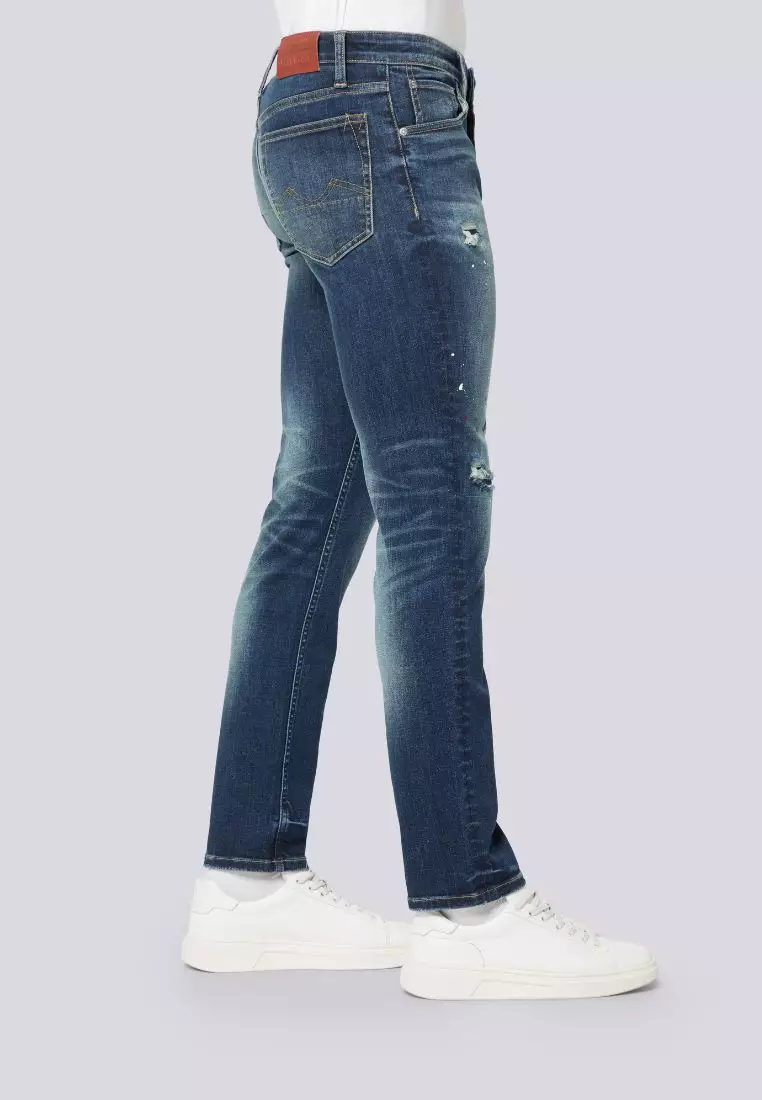 Men's Modern Straight V57 Orta Dark Tone Indigo Jeans