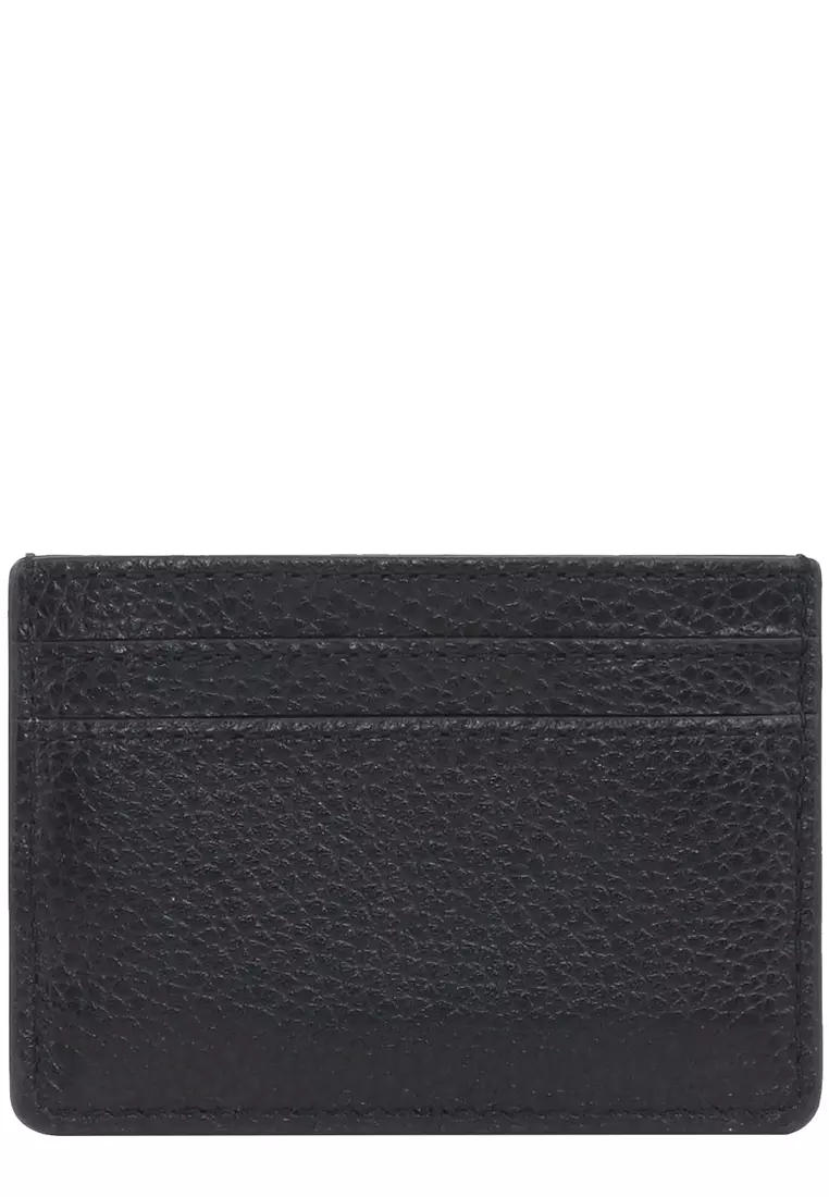 The Groove Leather Card Case In Black S102L01FA21