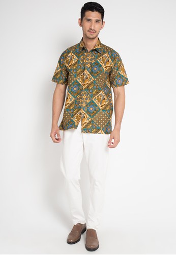 Jual Danar Hadi Kemeja Pendek Batik Print Motif Tambal 