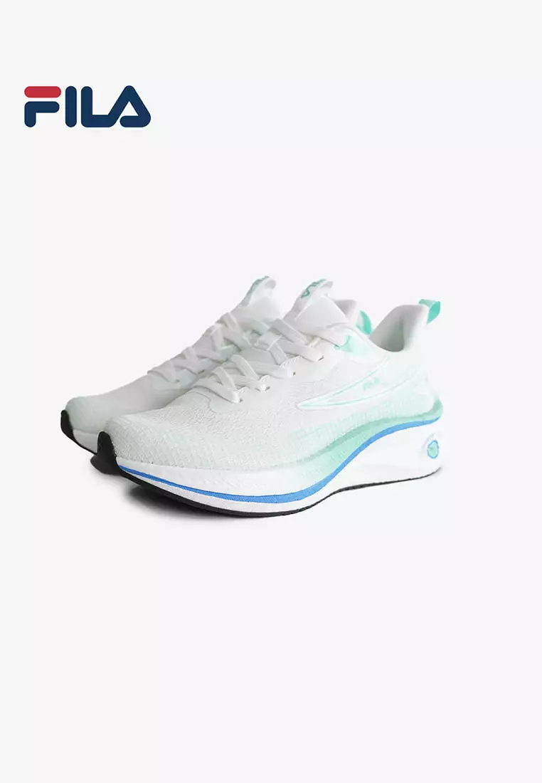 Womens Lite Dive Run LS WHT/GRN