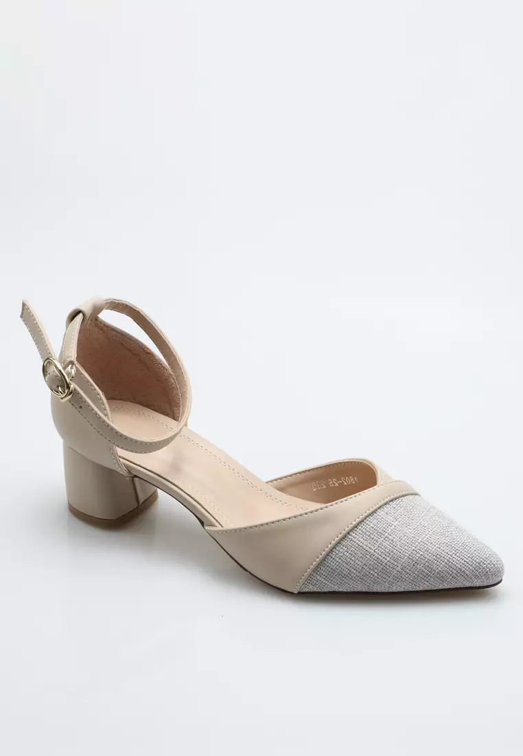 Color Matching Strap Mid Heel TH1802-25
