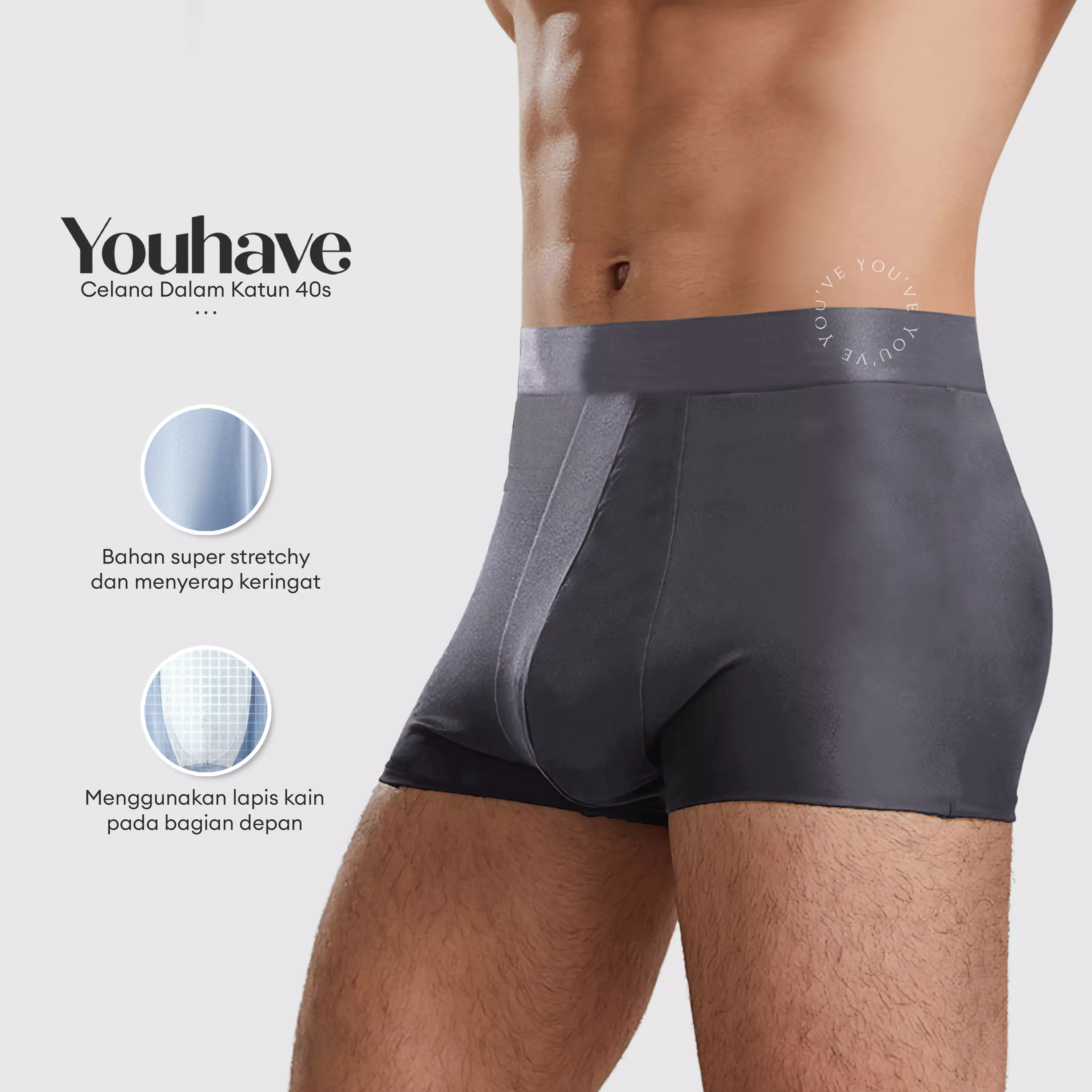 YouHave Celana Dalam Boxer Pria Brief Cowo Bahan Katun Bambu Bamboo CD Pria Dewasa Cotton 120005