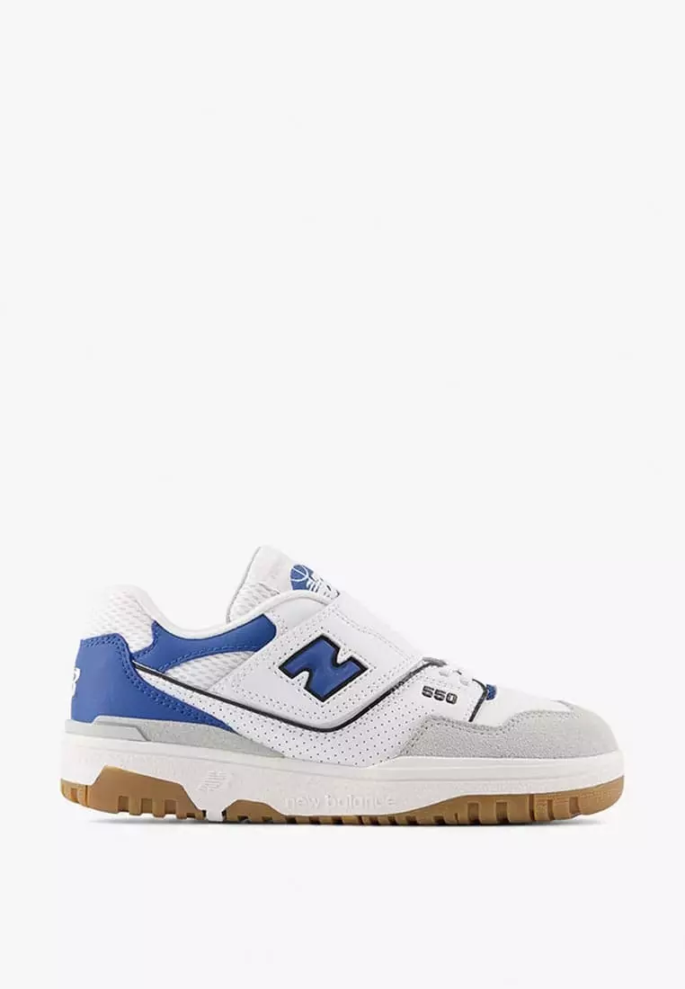 Discount on New Balance  shoes - SKU: New Balance Bb550 Hook And Loop Boy's Sneakers Shoes - White/Blue