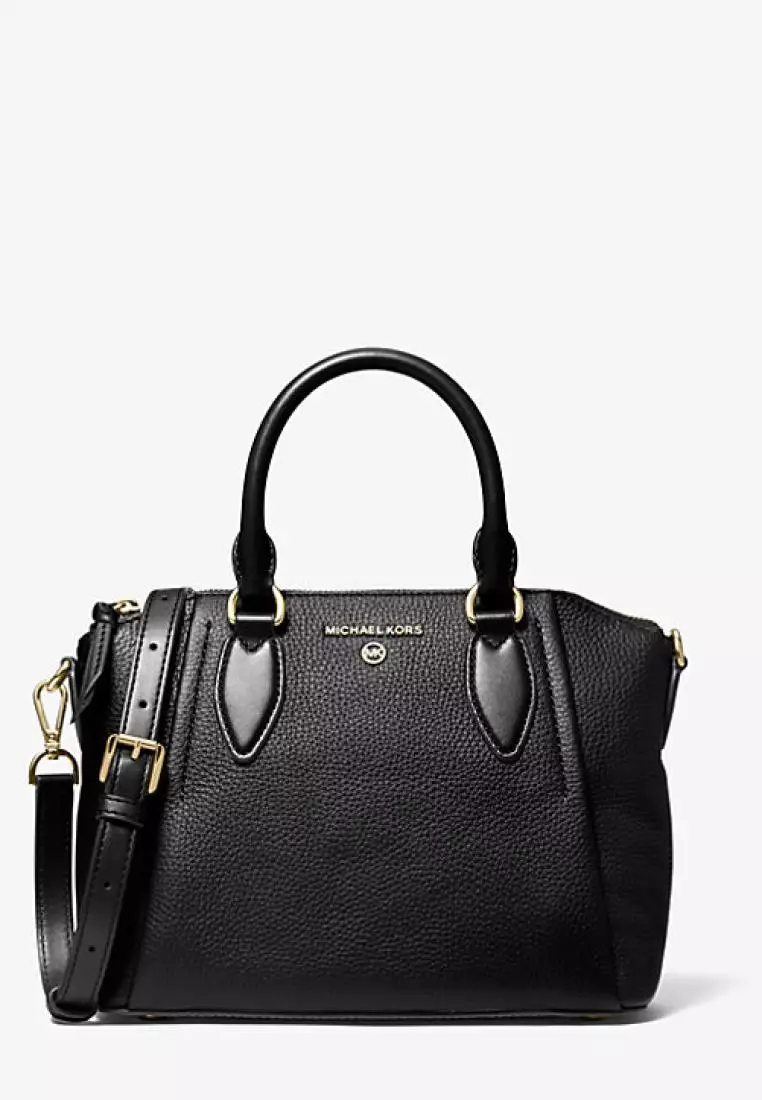 Michael kors medium satchel black hotsell