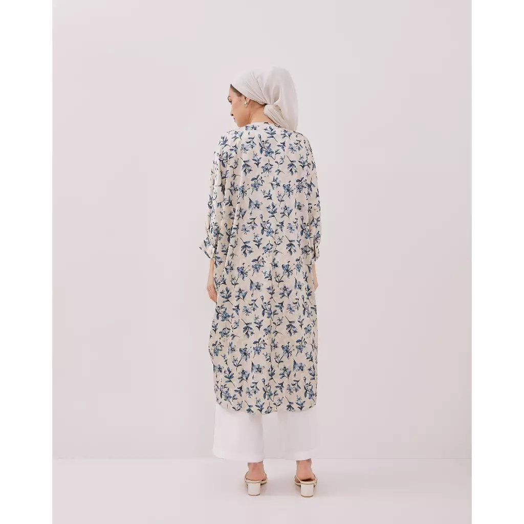 Urban Exchange Kaftan Maxie Beige - Gamis Cream Muslimah Lebaran Rayon